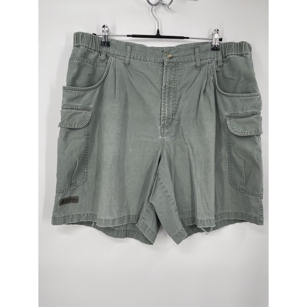 Columbia Shorts Mens 38 Green Chino Cargo Casual Outdoor